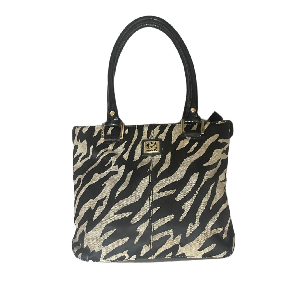 Kenneth Cole Black and Cream Zebra Shoulder Bag